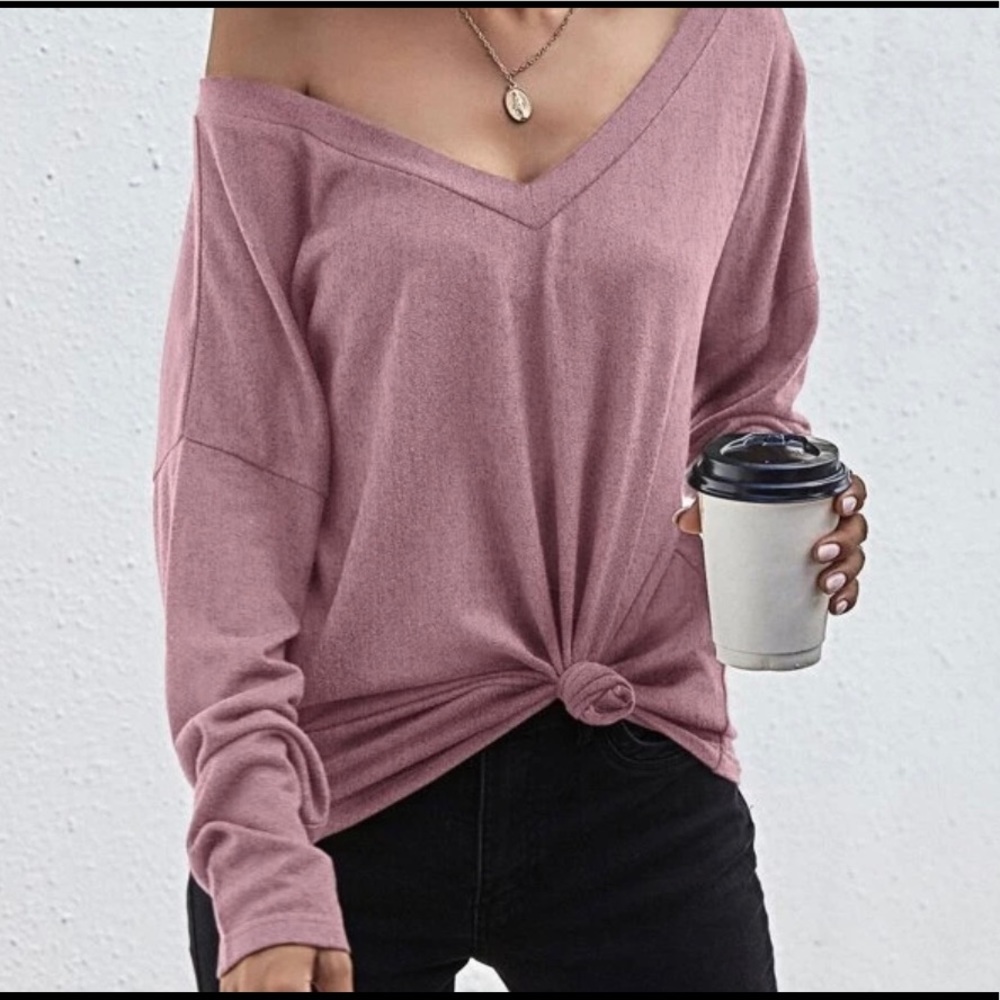 Marled Knit Top